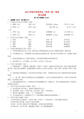 贵州省黔南州2017年中考语文真题试题（含答案）.doc