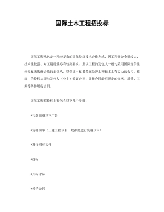 招投标合同范本-国际土木工程招投标.doc