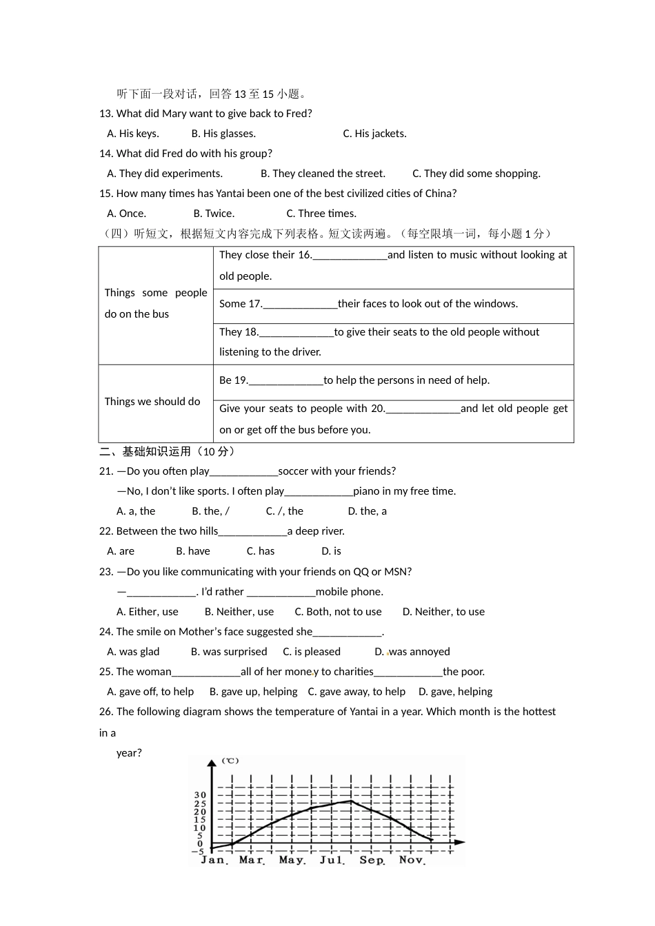 2012年山东省烟台中考英语试卷及答案.doc_第2页