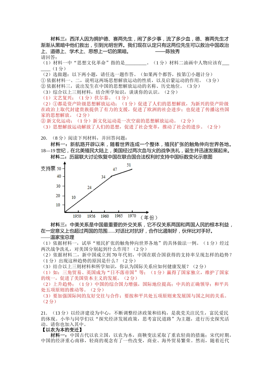 2011年陕西省中考历史试题及答案.docx_第2页