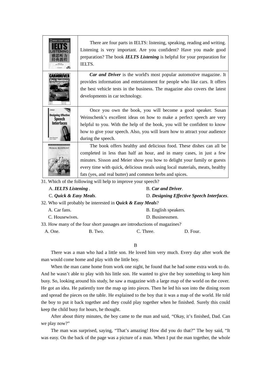 2011年江苏省盐城市中考英语试题及答案.doc_第3页