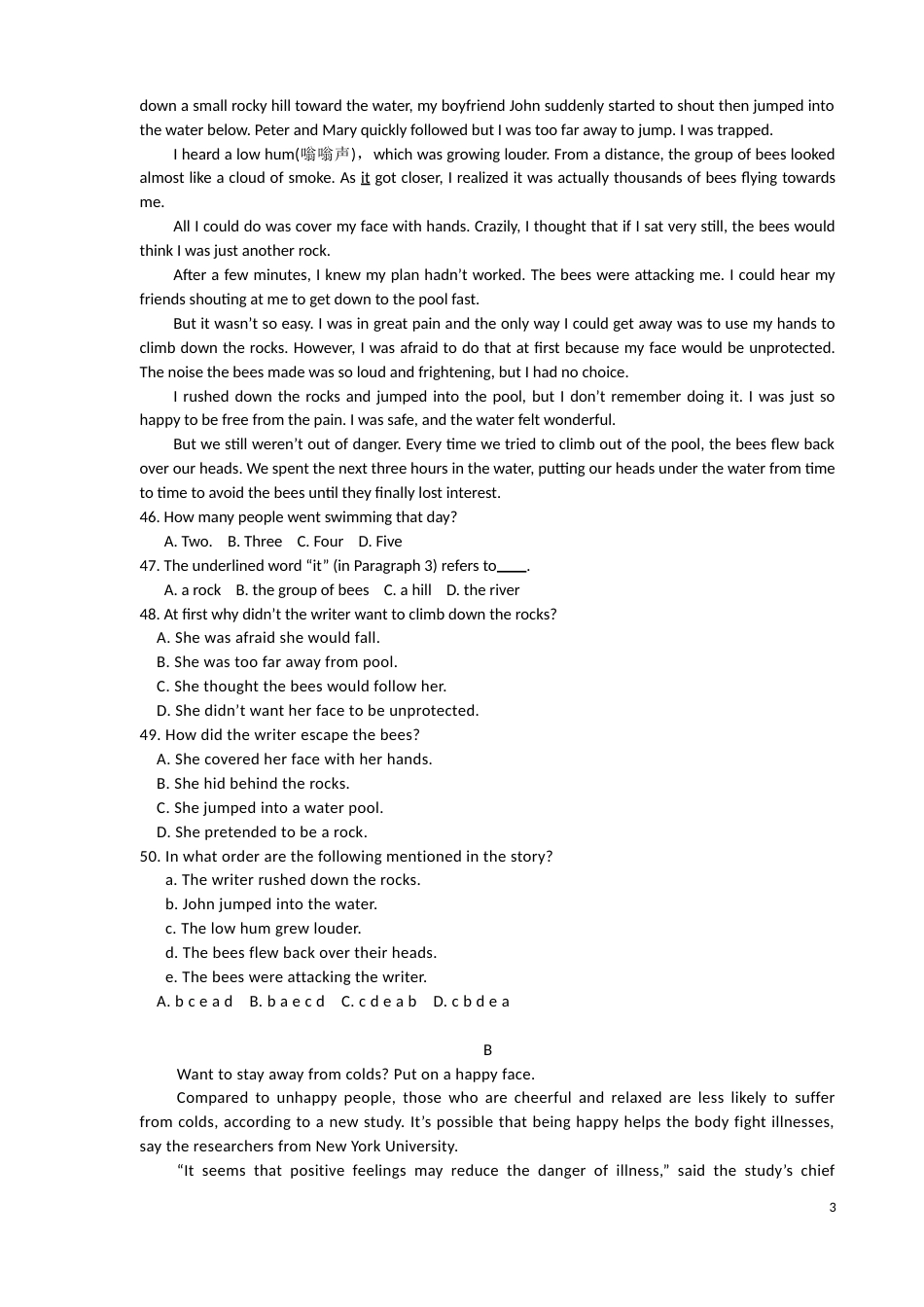 2010年广州市中考英语试题及答案(Word版).doc_第3页