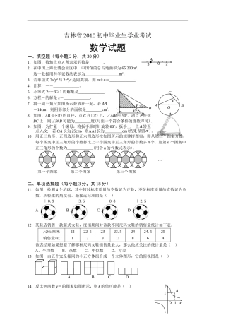 2010年吉林省中考数学试题及答案.doc