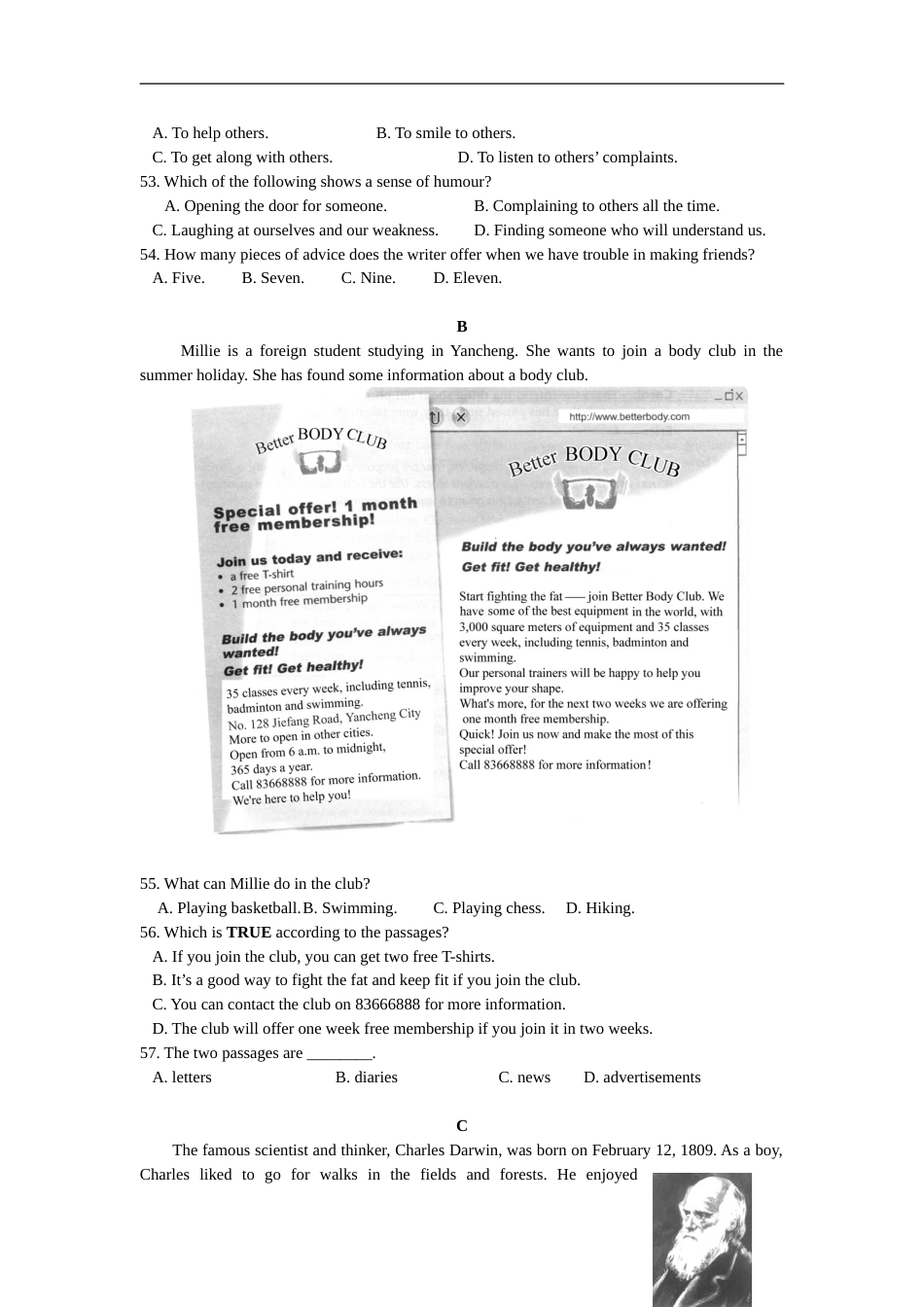 2008年江苏省盐城市中考英语试题及答案.doc_第3页