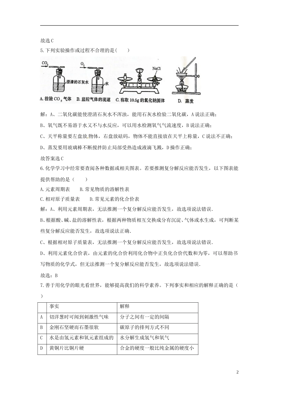 新疆2015年中考化学真题试题（含解析）.doc_第2页