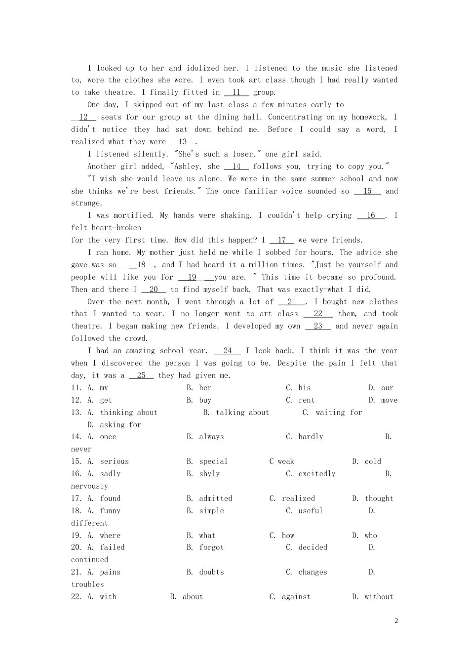 浙江省温州市2019年中考英语真题试题.doc_第2页