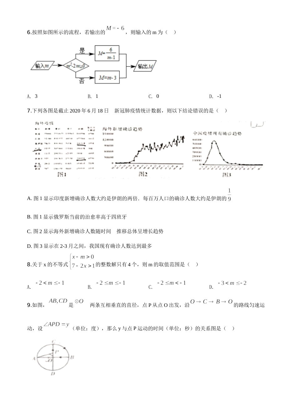 精品解析：四川省广元市2020年中考数学真题（原卷版）.doc_第2页