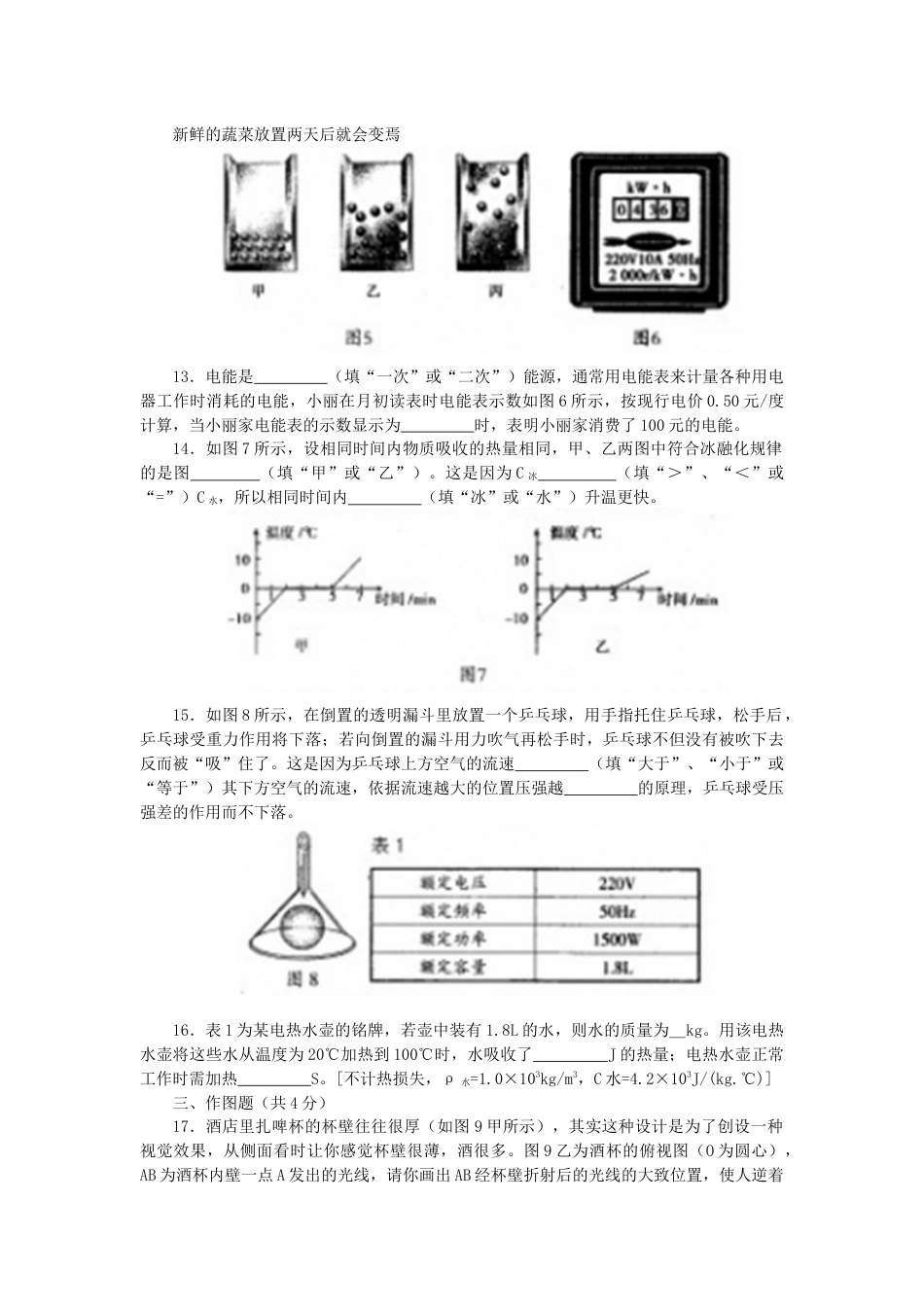 辽宁沈阳2012中考试题物理卷(含答案).docx_第3页