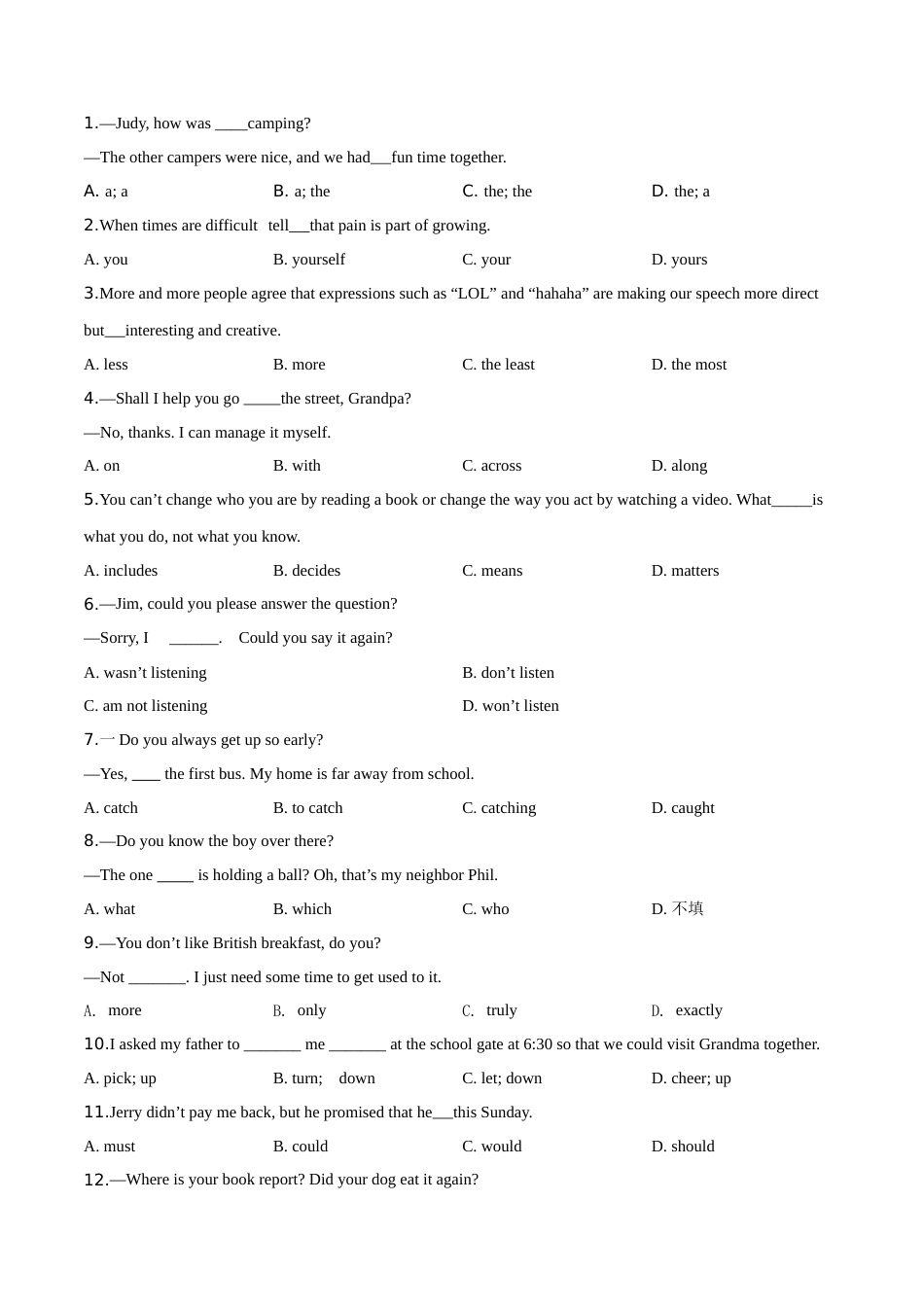 河南省2019年中考英语试题（原卷版）.doc_第3页