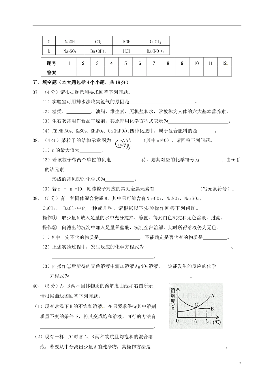湖北省荆州市2015年中考化学真题试题（含答案）.doc_第2页