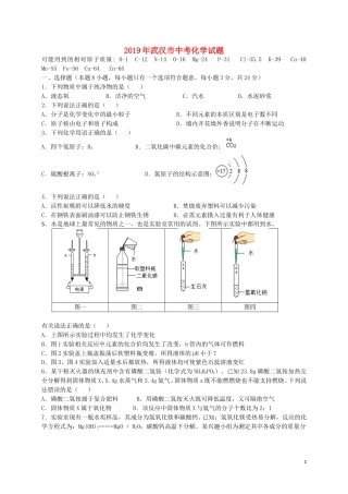 湖北省武汉市2019年中考化学真题试题.doc