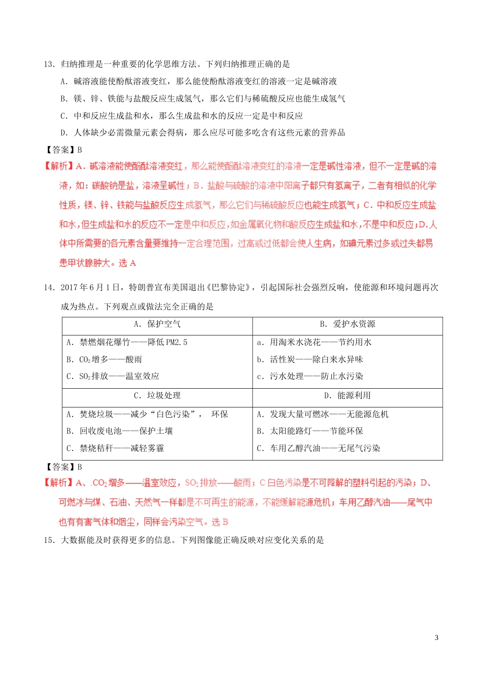 湖北省随州市2017年中考化学真题试题（含解析）.DOC_第3页