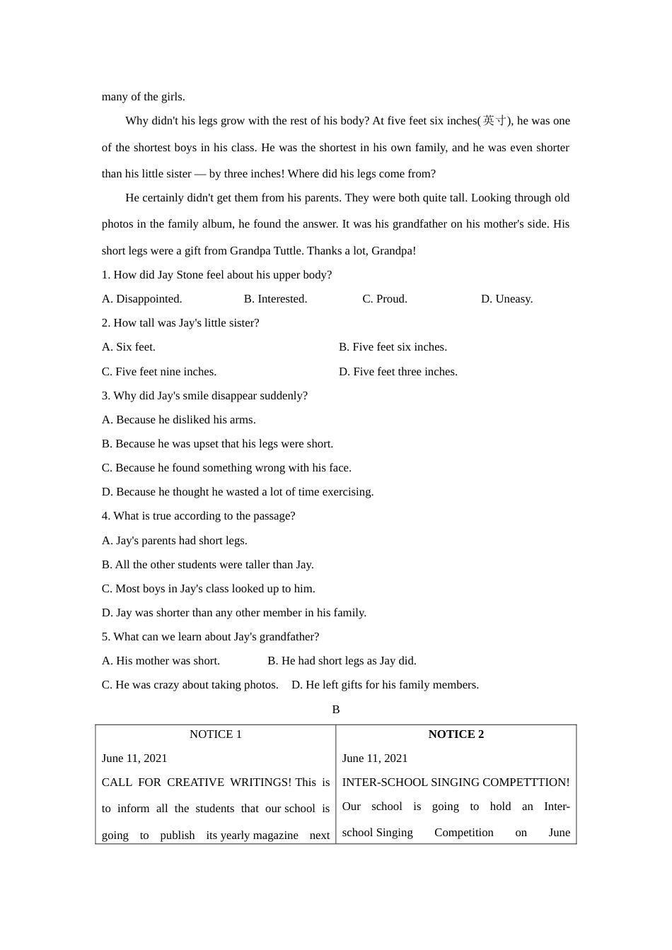 2021年四川省绵阳市英语中考真题（原卷版）.doc_第2页