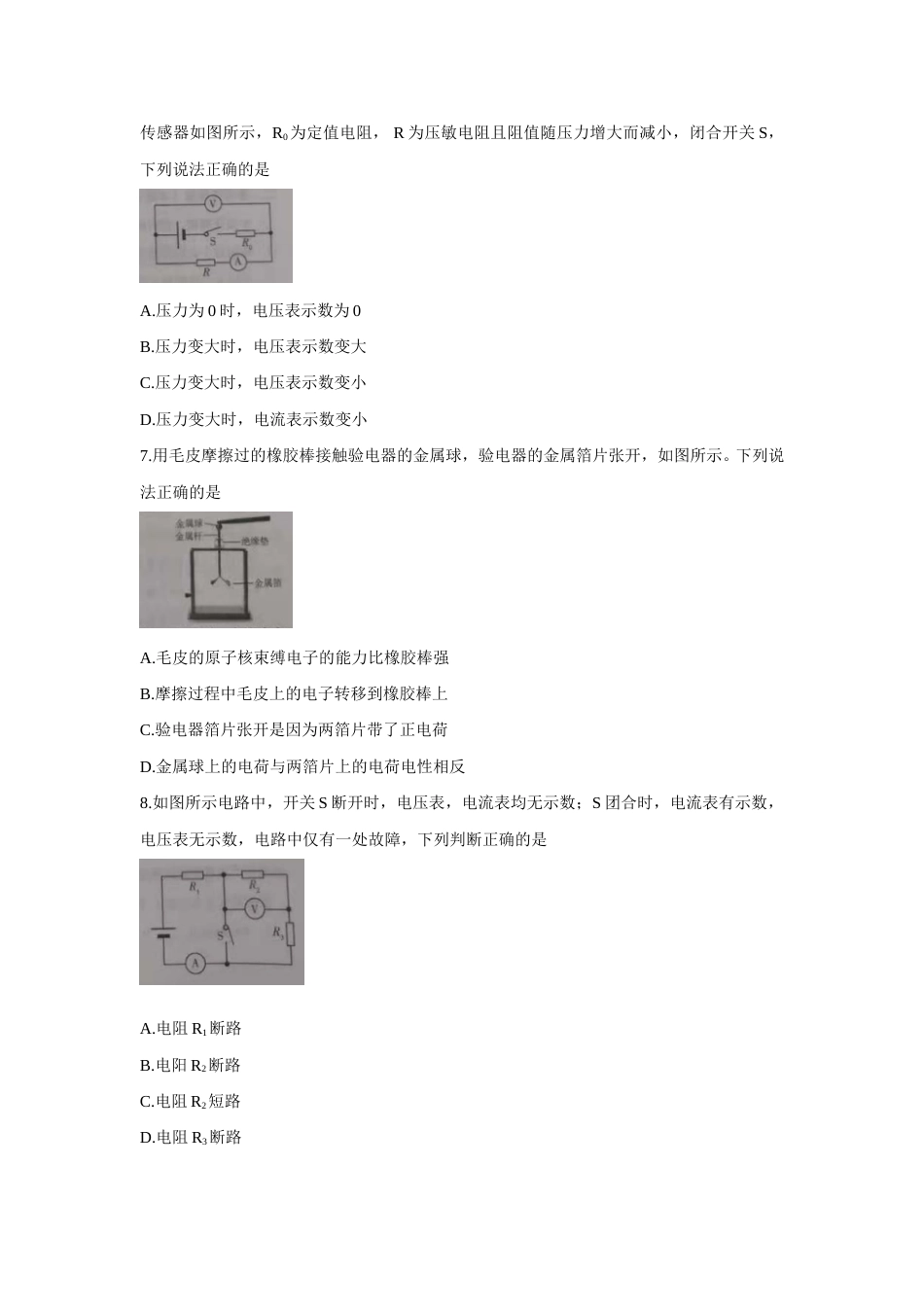 2021年山东省潍坊市中考物理真题（原卷版）.doc_第3页