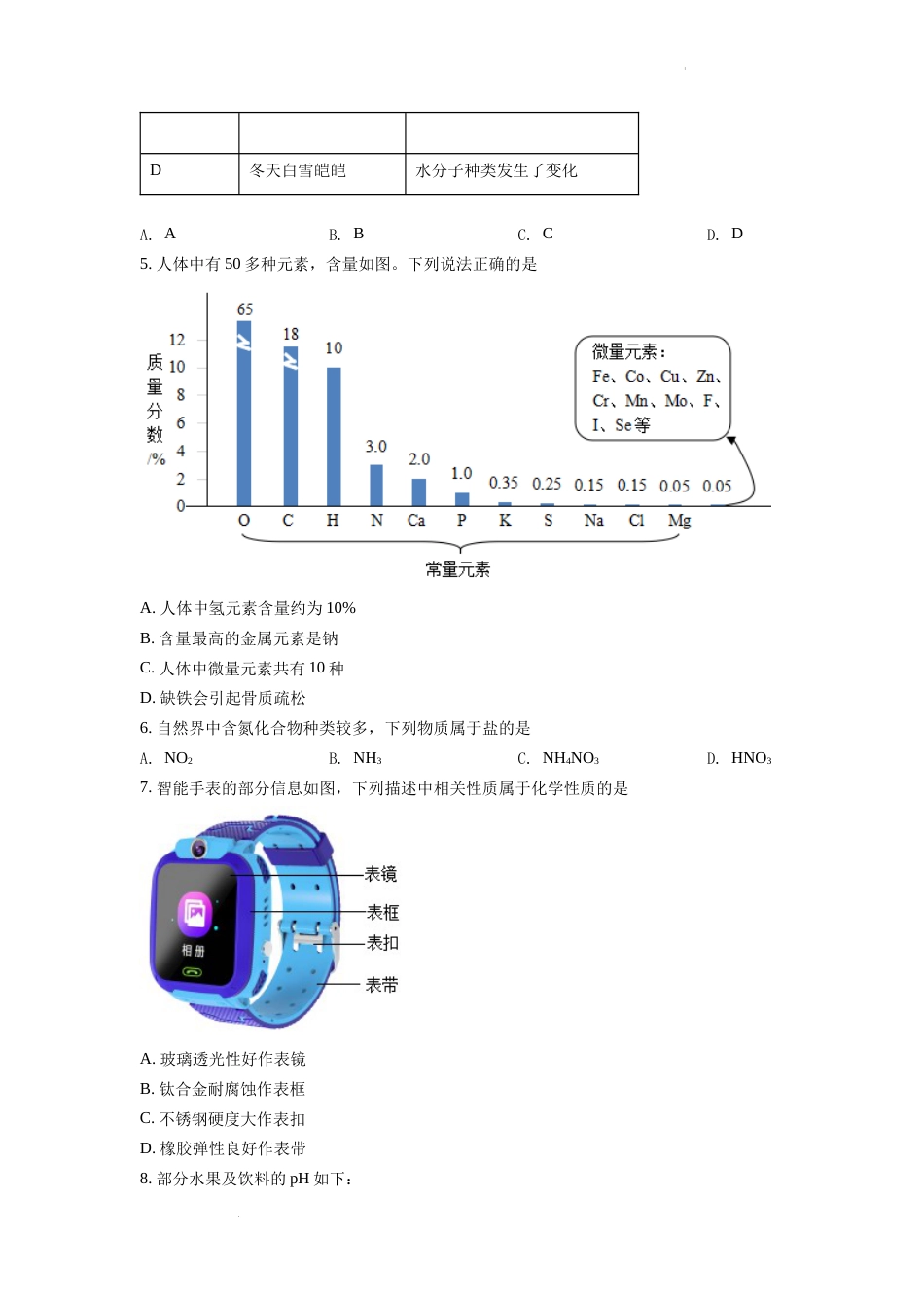 2022年四川省成都市中考化学试卷及答案.docx_第2页