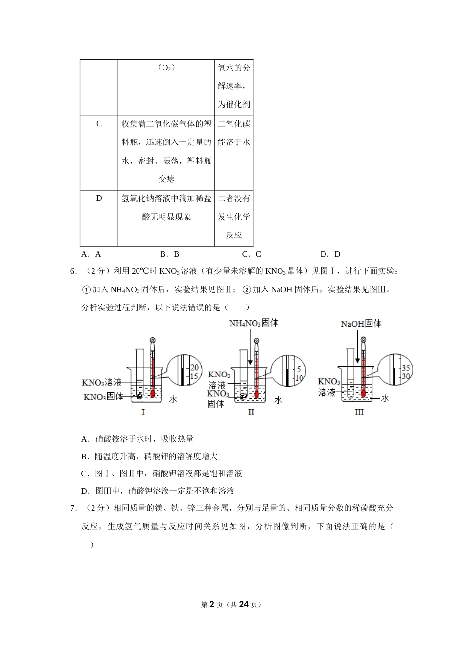 2022年山东省济宁市中考化学真题及答案.docx_第2页