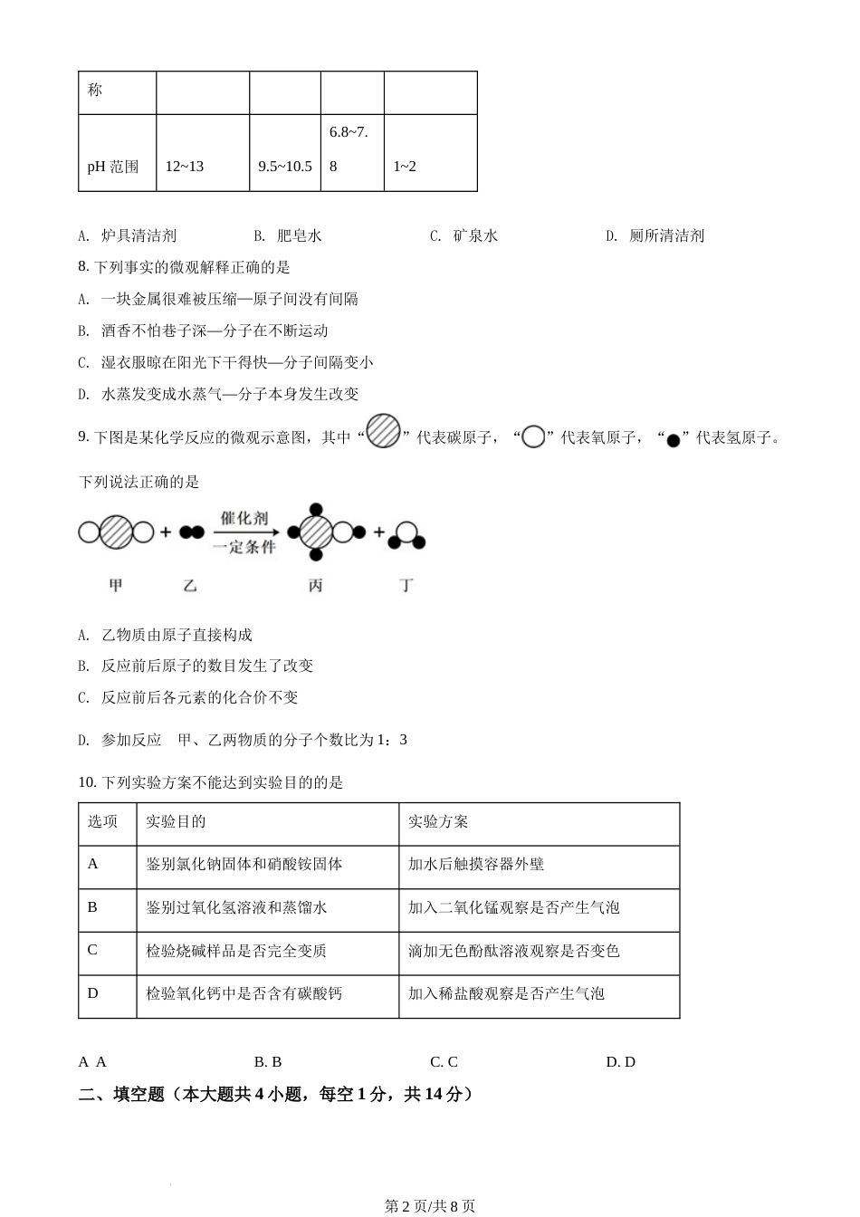 2022年辽宁省锦州市中考化学真题（原卷版）.docx_第2页