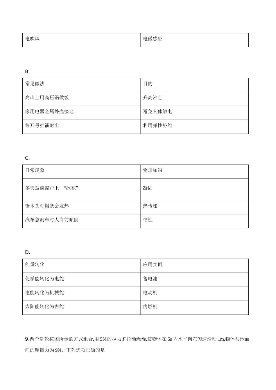 精品解析：2019年山东省济宁市高中段学校招生考试物理试题（原卷版）.doc_第3页