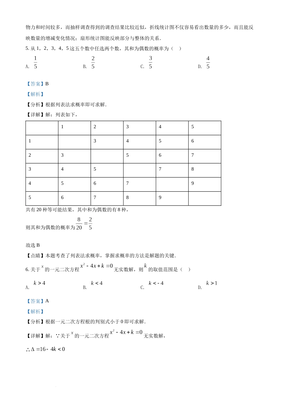 精品解析：2022年湖南省常德市中考数学试题（解析版）(1).docx_第3页