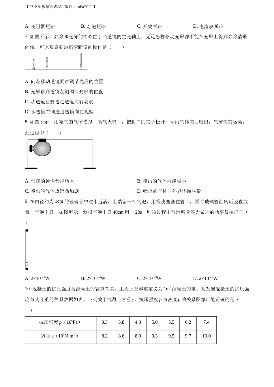 精品解析：2022年江苏省南通市中考物理试题（原卷版）(1).docx_第2页