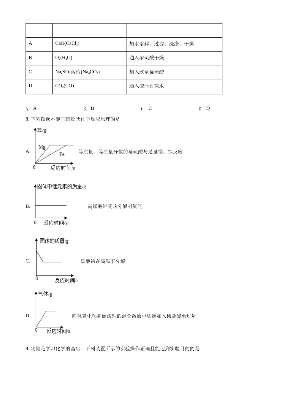 精品解析：2022年四川省凉山州中考化学真题（原卷版）.docx_第2页