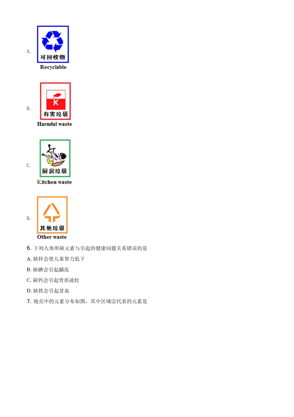 精品解析：江苏省常州市2020年中考化学试题（原卷版）.doc_第2页