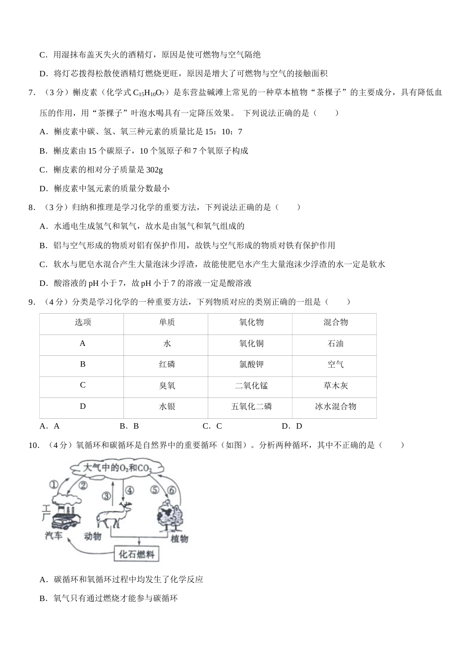 2020年山东省东营市化学中考试题及答案.docx_第2页