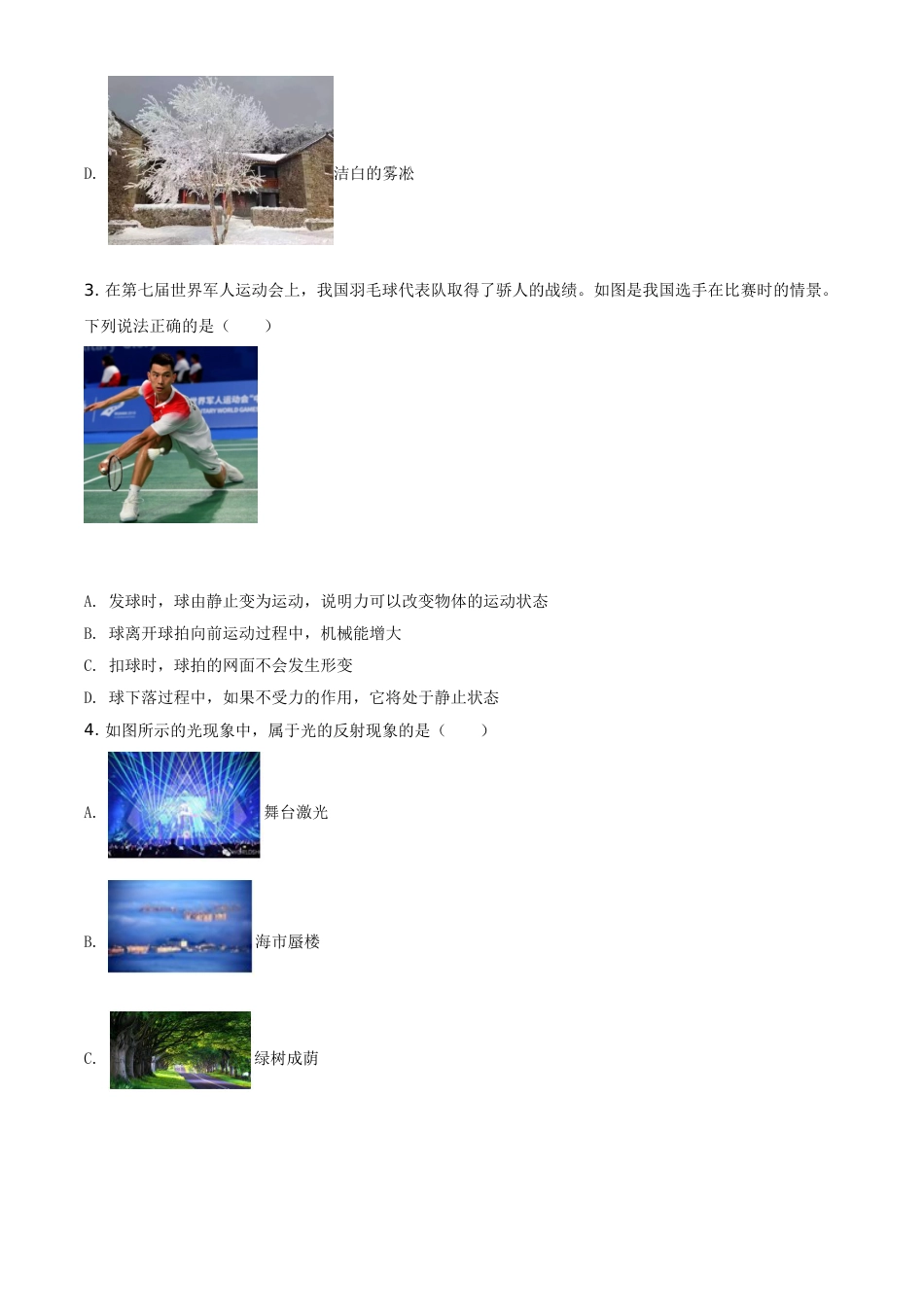 2020年辽宁省抚顺、葫芦岛市中考物理试题（原卷版）.doc_第2页