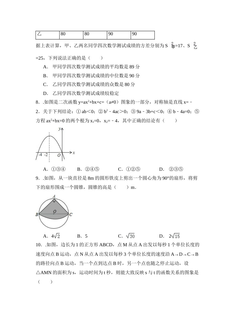 2015年辽宁省盘锦市中考数学试卷（含解析版）.doc_第2页