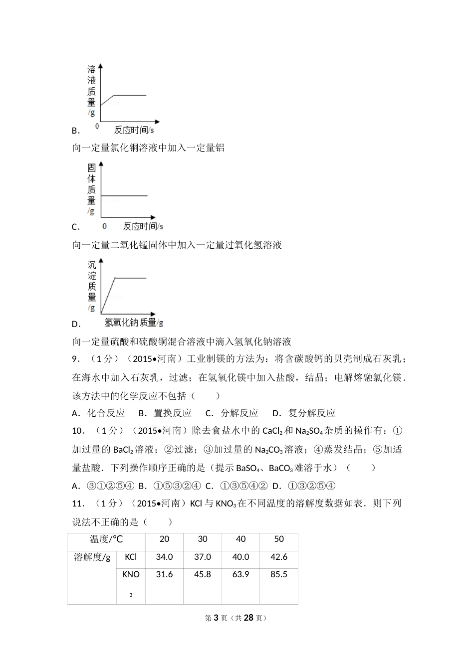 2015年河南省中考化学试卷及答案.doc_第3页