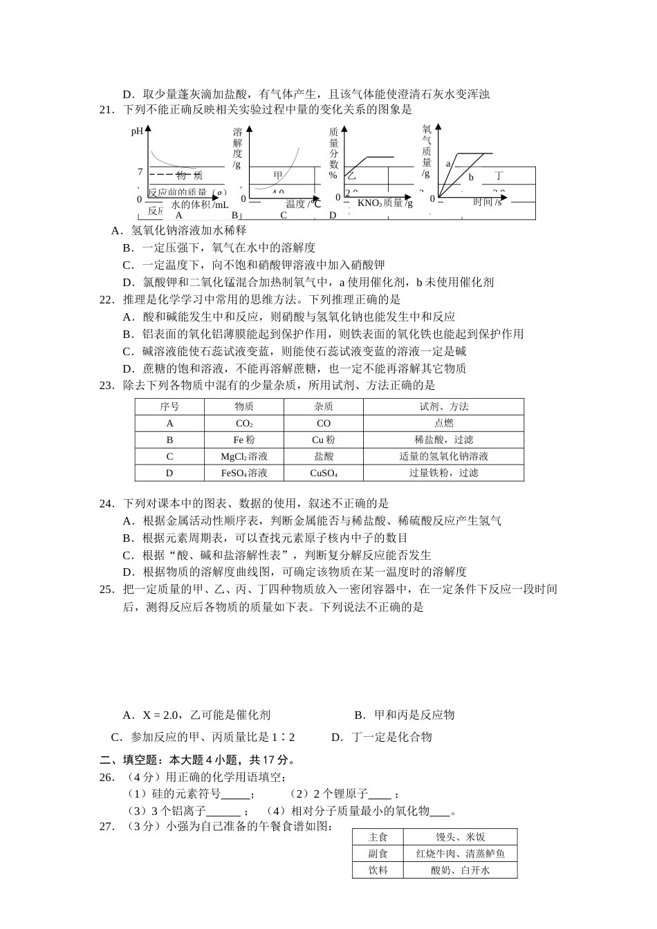2015年甘肃省兰州市中考化学试卷(含答案).doc_第3页