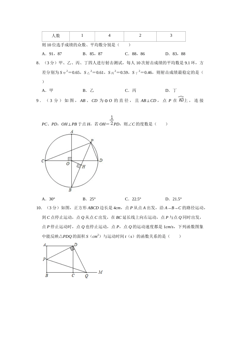 2016年辽宁省盘锦市数学中考试卷（空白卷）.docx_第2页