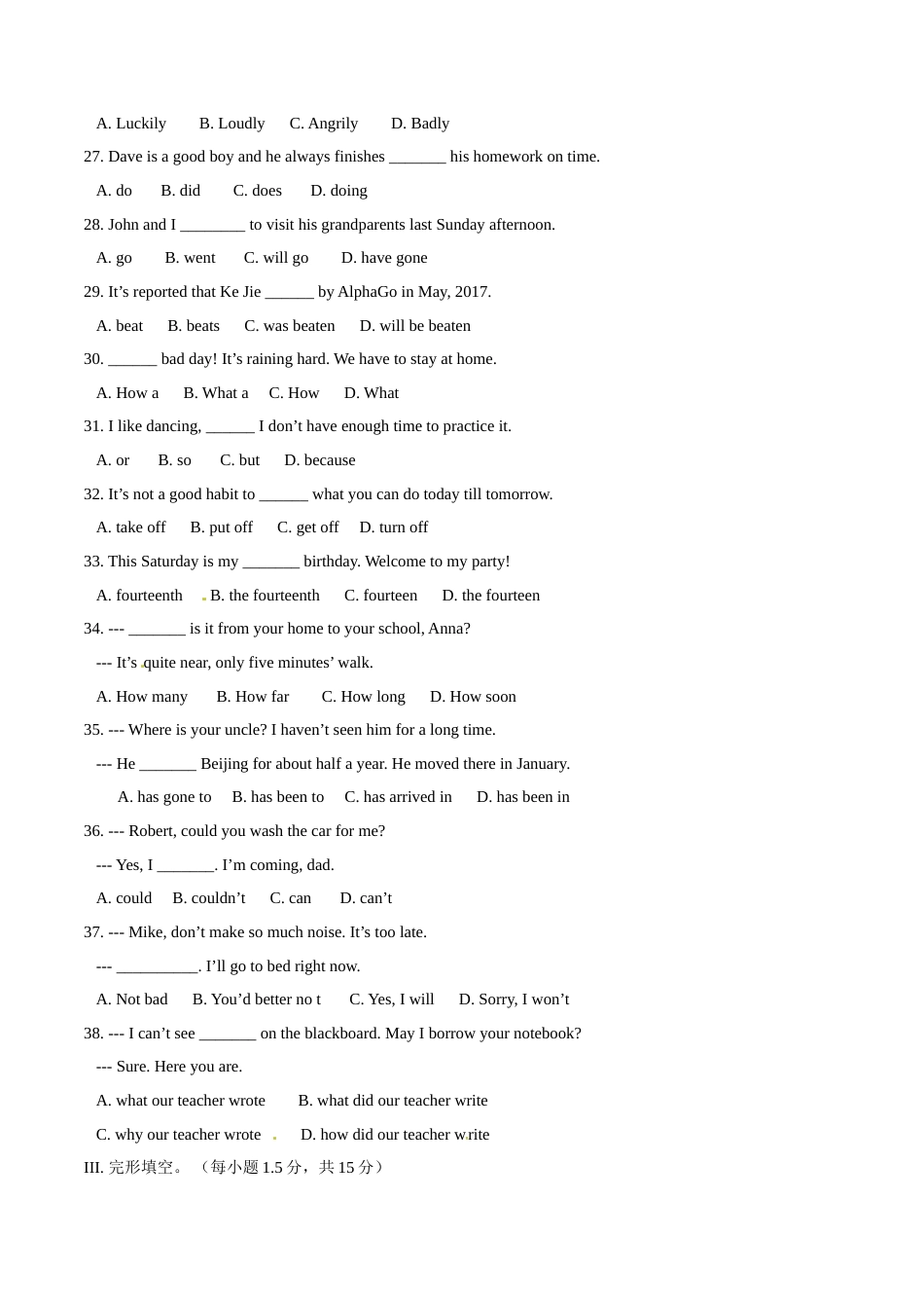 2017年中考真题精品解析 英语（重庆B卷）精编word版（原卷版）.doc_第3页