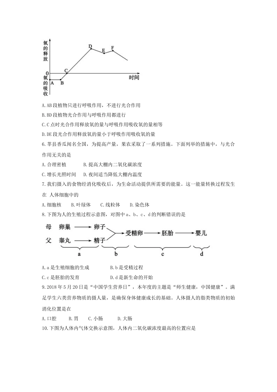 2018年聊城市中考生物试卷及答案.doc_第2页